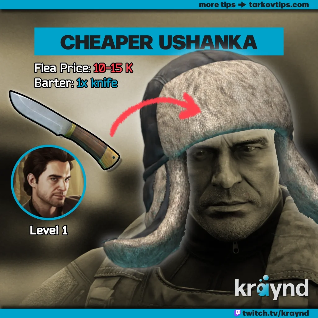 Tarkov's PMC wearing a Ushanka